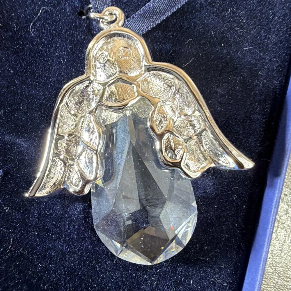 Swarovski Crystal Teardrop Angel Christmas Ornament 1299914 Vintage 2004 Retired